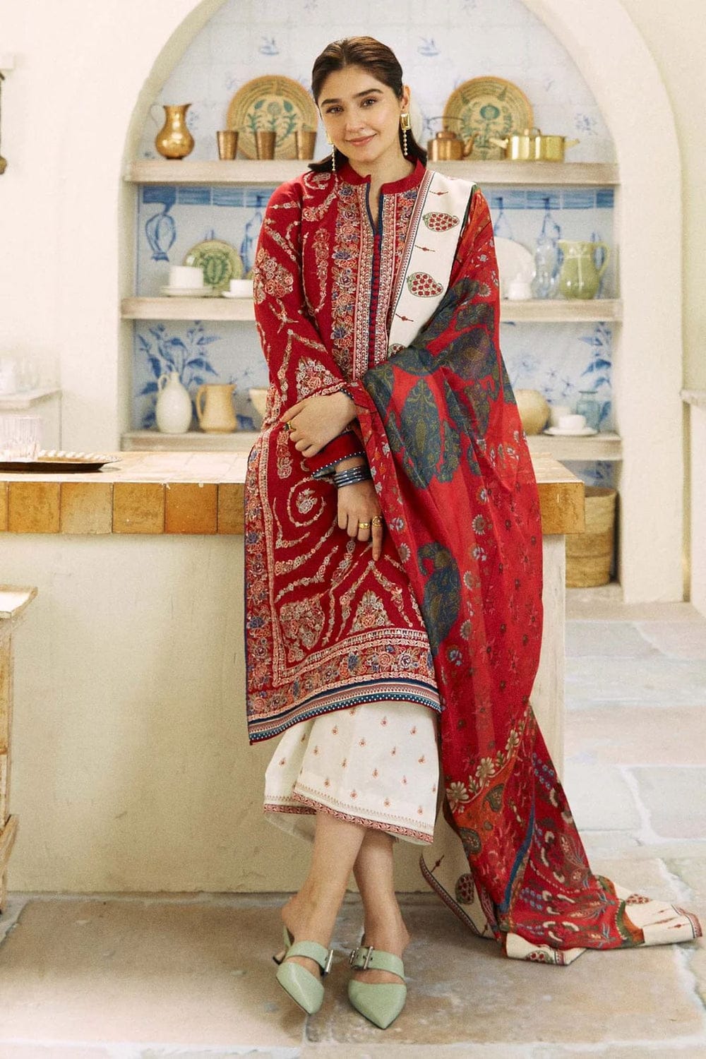 zara shah jahan unstitched Dhanak dress