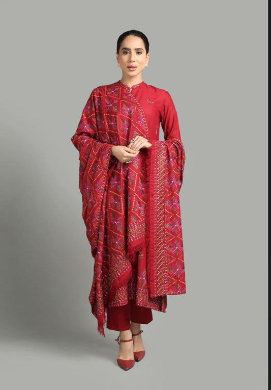 Mushk Unstitched 3 Pc Dhanak stuff